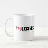 Geen excuus Gym Quote Koffiemok (Links)