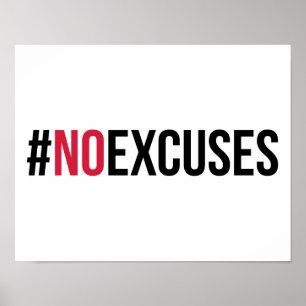 Geen excuus Gym Quote Poster