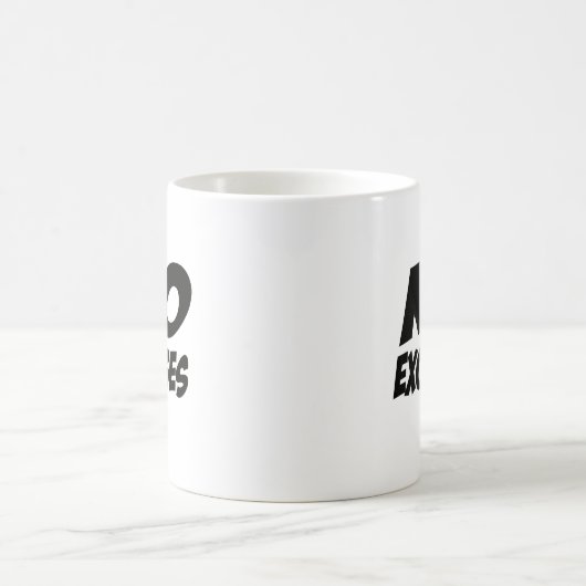 Geen excuus! koffiemok (Center)