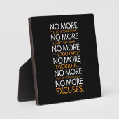 Geen excuus meer - Gym, Hustle, Succes, Motivatie Fotoplaat (Voorkant)