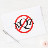 Geen excuus ronde sticker (Envelop)