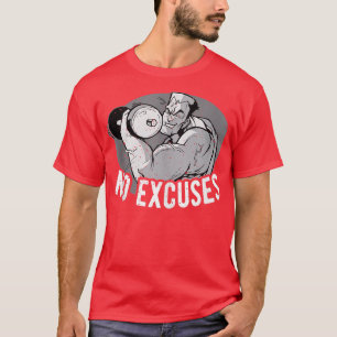 Geen excuus voor fitnessoutdeadtilgewicht t-shirt