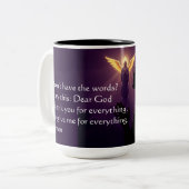 Geen excuus voor het gebed tweekleurige koffiemok (Voorkant links)