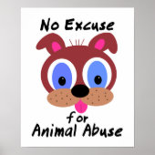 Geen excuus voor het Poster Dierenmishandeling (Voorkant)