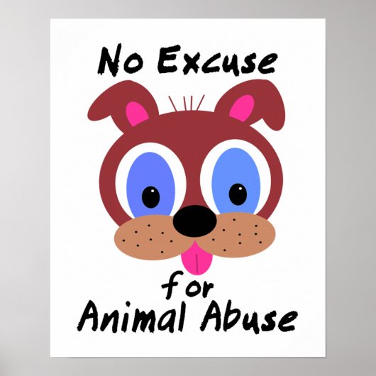 Geen excuus voor het Poster Dierenmishandeling (Voorkant)
