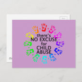 Geen excuus voor kindermisbruik briefkaart (Voorkant / Achterkant)