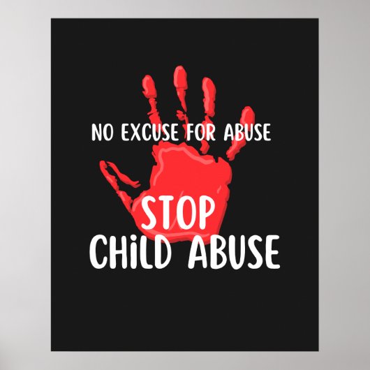 Geen excuus voor misbruik. Bewustmaking van kinder Poster (Voorkant)