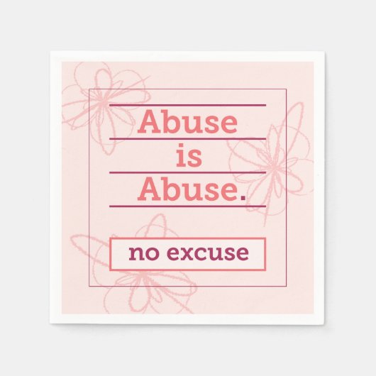 Geen excuus voor narcistisch misbruik servet (Voorkant)
