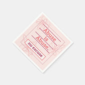 Geen excuus voor narcistisch misbruik servet (Hoek)