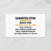 Geen excuusapen, persoonlijke trainer/gym instruct visitekaartje (Achterkant)