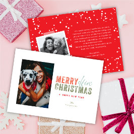 Geen extra feestdagen simpele grappige kerstfoto feestdagenkaart