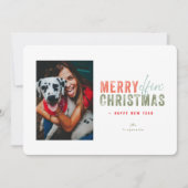 Geen extra feestdagen simpele grappige kerstfoto feestdagenkaart (Voorkant)