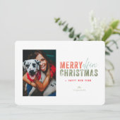 Geen extra feestdagen simpele grappige kerstfoto feestdagenkaart (Staand voorkant)