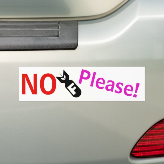 Geen F-Bomb alsjeblieft. sticker (Op auto)
