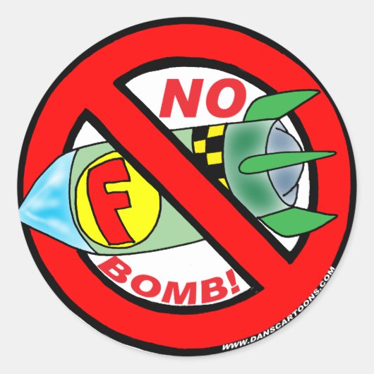 GEEN F-BOMB STICKERS (Voorkant)