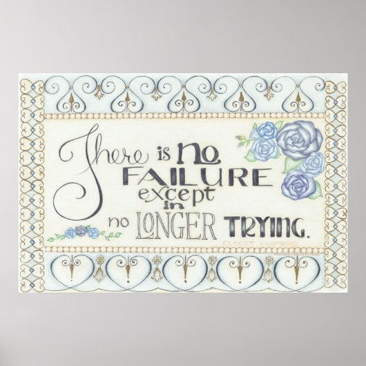 Geen Falen Elbert Hubbard Muurkunst Poster (Voorkant)