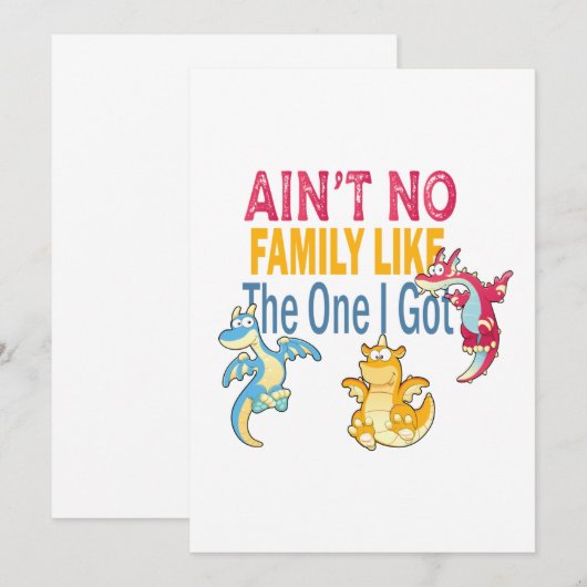 Geen familie zoals die ik kreeg bedankkaart (Voorkant / Achterkant)