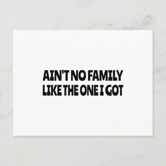 Geen familie zoals die ik kreeg briefkaart (Voorkant)