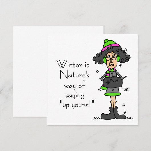 Geen fan van de winter (Voorkant / Achterkant)