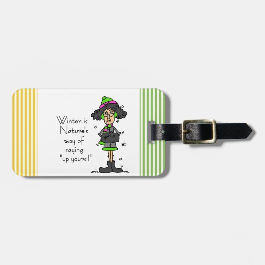 Geen fan van de winter bagagelabel (Voorkant horizontaal)