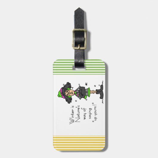 Geen fan van de winter bagagelabel (Voorkant verticaal)