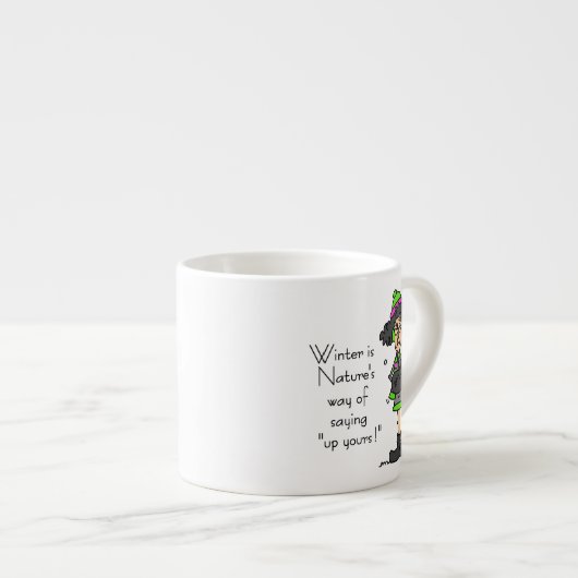 Geen fan van de winter espresso kop (Voorkant rechts)