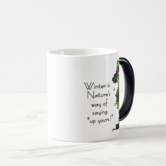 Geen fan van de winter magische mok (Voorkant rechts)