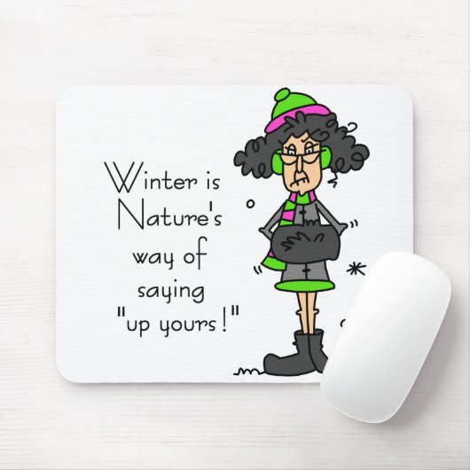 Geen fan van de winter muismat (Met muis)