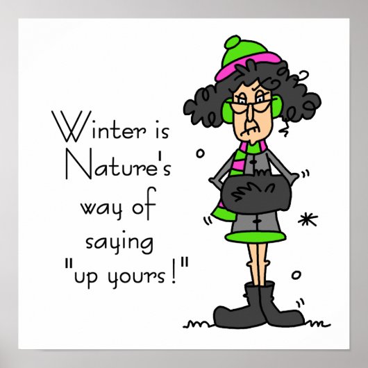 Geen fan van de winter poster (Voorkant)