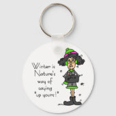 Geen fan van de winter sleutelhanger (Voorkant)
