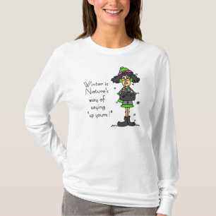 Geen fan van de winter t-shirt