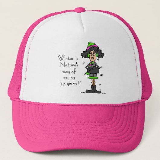 Geen fan van de winter trucker pet (Voorkant)