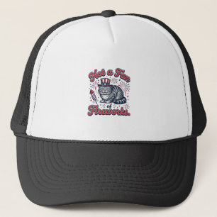 Geen Fan van Vuurwerk Bang Kat Shirt (2)_1 Trucker Pet