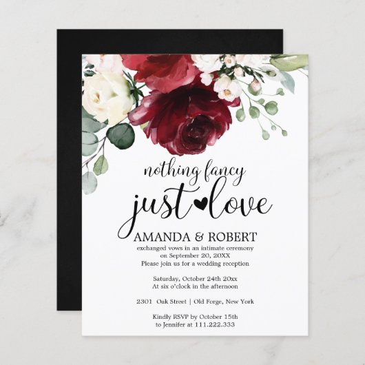 Geen Fancy budgettaire uitnodigingen (Voorkant / Achterkant)