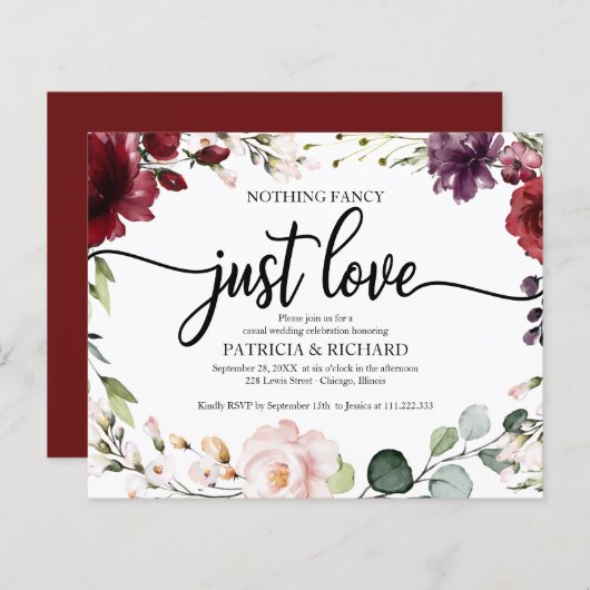 Geen Fancy budgetweddenschappen in Burgundy (Voorkant / Achterkant)