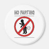 GEEN FARTING-waarschuwingsteken Magneet (Voorkant)