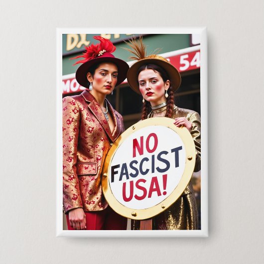 Geen fascistische VS-Button Button (Voorkant)