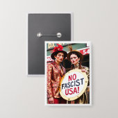 Geen fascistische VS-Button Button (Voorkant / Achterkant)