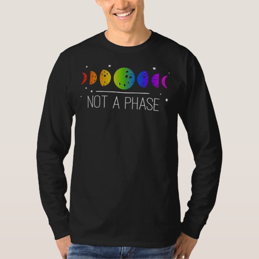 Geen fase maan fasen Pride LGBT T-shirt (Voorkant)