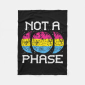 Geen Fase Pansexual Moon Funny Pan Pride Flag Fleece Deken (Voorkant)