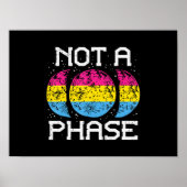 Geen Fase Pansexual Moon Funny Pan Pride Flag Poster (Voorkant)