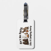 Geen feest zoals een kampeerfeest bagagelabel (Achterkant verticaal)