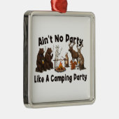 Geen feest zoals een kampeerfeest metalen ornament (Rechts)