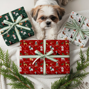 Geen feestelijke feestdagen in het Hondenras Inpakpapier Vel