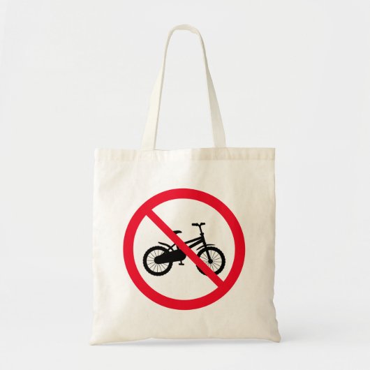 Geen fiets verboden teken | Budget Canvas tas (Voorkant)
