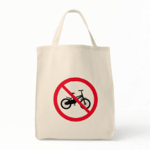 Geen fiets verboden teken | Canvas tas voor kruide