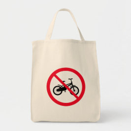 Geen fiets verboden teken | Canvas tas voor kruide