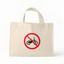 Geen fiets verboden teken | Kleine Canvas tas
