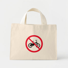Geen fiets verboden teken | Kleine Canvas tas