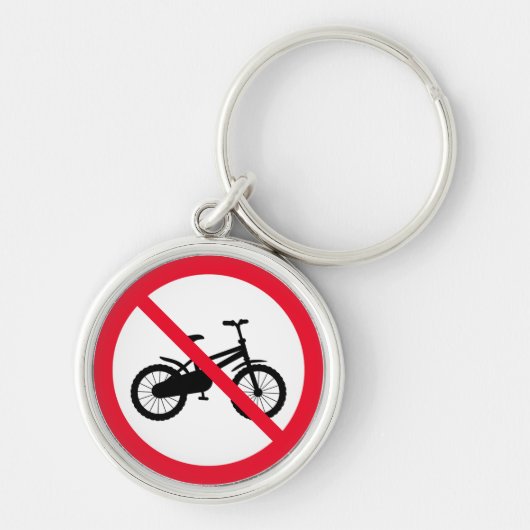 Geen fiets verboden teken | Premium-Sleutelhanger Sleutelhanger (Voorkant)